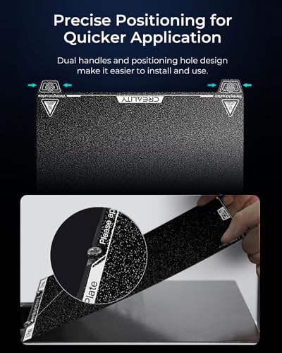 Creality Official K1 Build Plate Textured Surface 235x235mm PEI Sheet Flexible Removable Spring Steel Bed Plate for Ender 3 V3/3V3 SE/3V3 KE/3 S1/3 S1 Pro/5 S1/CR-10SE (Without Magnetic Base) - color: Textured Black, size: K1/Ender 3V3SE