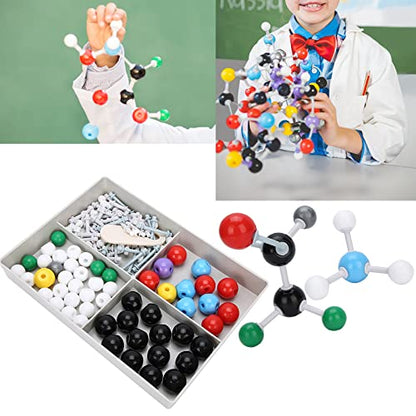 XMM 067 Molecular Model Kit Set, 54Pcs Atom Structure Ball and Stick Scale Model, Teaching Aids for Basic and Specialty Chemistry, Safe and Durable Plastic Material, Builds