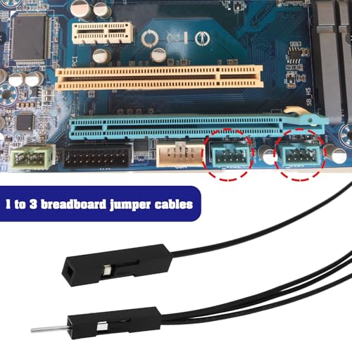 The Lord of the Tools 10Pcs Male to Female Jumper Du-pont Wire 2.54mm Pitch Ribbon Cable 28AWG for PC Motherboard 3D Printers, 140mm
