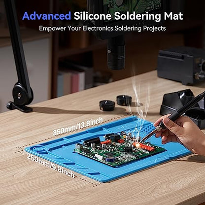 TOMLOV DM602 Flex 3 Lens HDMI Digital Soldering Microscope, Flexible Arm - color: Black