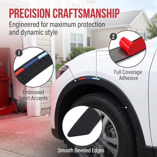 2PCS Car Wheel Arch Anti-Collision Strip, Silicone Protector