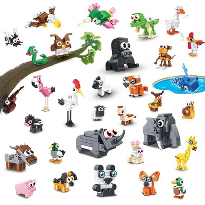 32 Packs Party Favors for Kids, Animal Building Blocks Toys - color: Party Favors