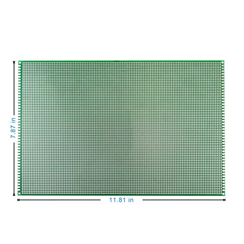 Double Sided PCB Board,D DZRCOXI Large PCB Circuit Board Protoboard 3Pcs 20X30CM for DIY Soldering Electronic Projects Compatible with Arduino Kits (20X30CM-3Pcs) - style: 20X30CM-3Pcs