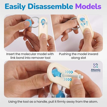Educational Molecule Model Kit for Kids - Organic Chemistry Molecular Model Kit with Guide & STEM Learning Activity Cards for Teens & Adults to Build 3D Molecules, Atoms, Bonds
