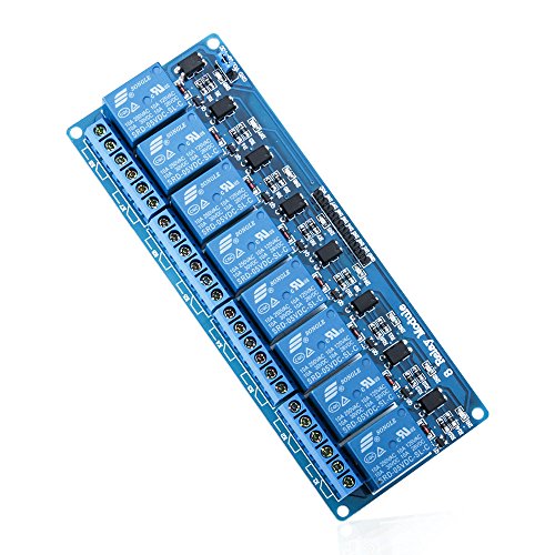 ELEGOO 8 Channel DC 5V Relay Module with Optocoupler for Arduino Projects (Pack of 2) - size: 8 Channel (Pack of 2)