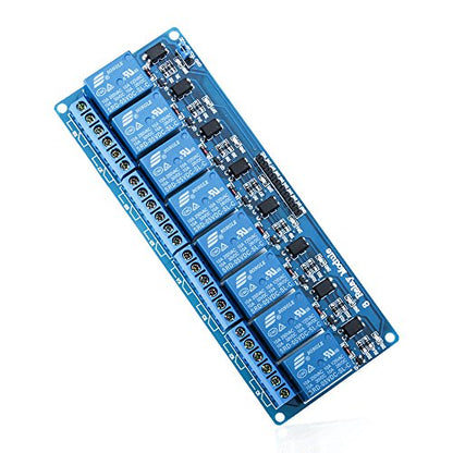 ELEGOO 8 Channel DC 5V Relay Module with Optocoupler for Arduino Projects (Pack of 2) - size: 8 Channel (Pack of 2)
