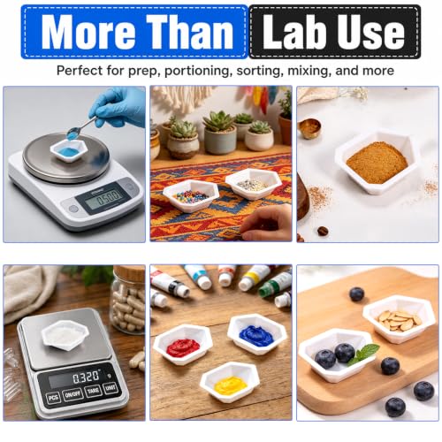 Coloch 250 Pcs Weigh Boats, 15ml Disposable Plastic Trays for Scales