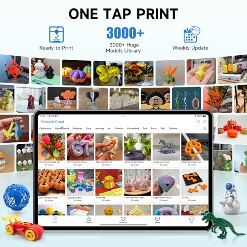 Hephi3d TINA2 Plus 3D Printer for Beginners, Fully Assembled Ready to Print - color: DarkBlue