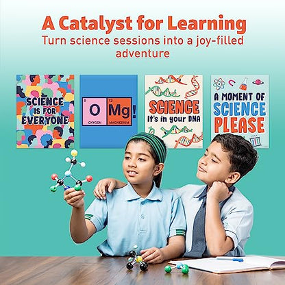 S&O Large Science Posters for Classroom Elementary School, Educational Setup for study area, Science themed billboards for High Schools Decor, Scientific Inspirational banners for Teaching Area- 10PC