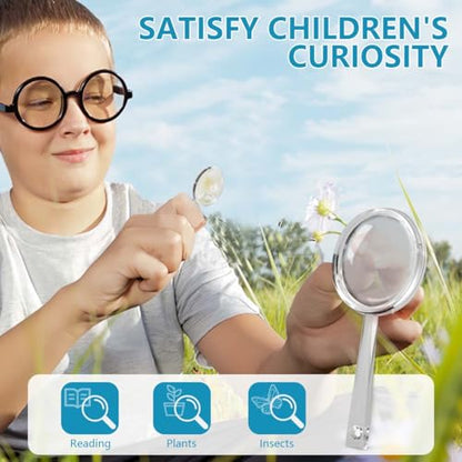 OBTANIM 20 Pack Mini Plastic Handheld Magnifying Glasses Portable Reading Magnifier for Senior and Kids, Hand Lens 5X Magnifier for Home, Indoor and Outdoor Use - size: 20 Count (Pack of 1)