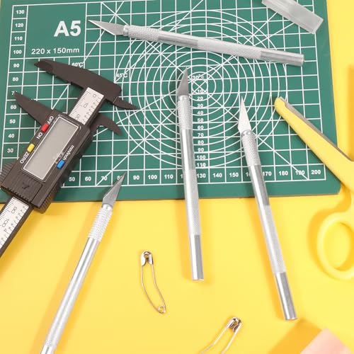 12 Pack Exacto Knife Set, Metal Craft Knives Kit, Hobby Knife Set, Blade Precision Knifes for DIY Crafts, Arts, Trimming, Cutting, Carving