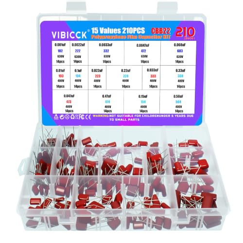 15 Values 210 Pcs CCB Metallized Polypropylene Film DC Capacitor kit