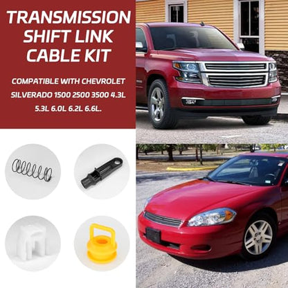 5PCS Transmission Shifter Linkage Cable Bushing Repair Kit, Shifter Bushing Replaces# 14104 15276979 52855956AG Compatible with Chevy Silverado 1500 2500 3500, Buick, Cadillac, GMC, RAM