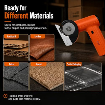 3/8" Electric Cardboard Cutter, Cordless Box Cutter, Orange