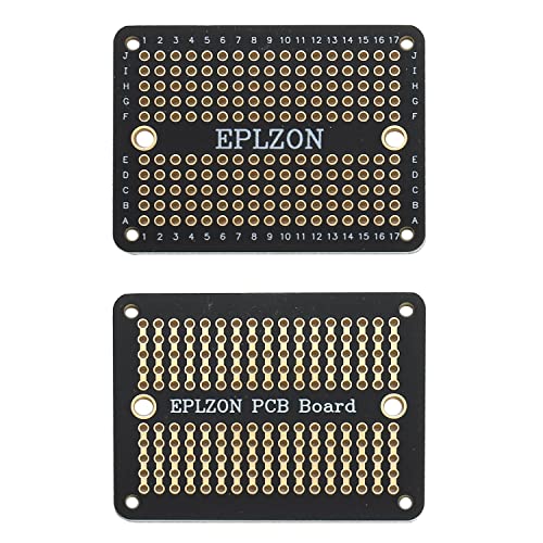 Solderable Breadboard Mini PCB Board Gold-Plated Solder Breadboard for DIY Electronics Projects Apply to Soldering Projects 2.0"x1.5" Mixed Color(Pack of 10 Pcs,Black) - size: Black