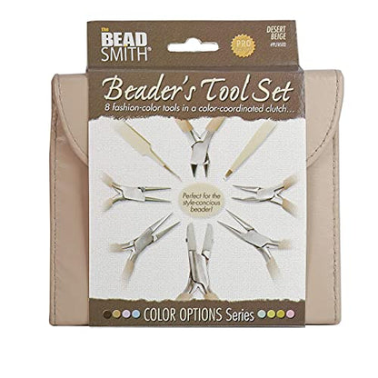 The Beadsmith Fashion Color Pliers, Jewelry Making Supply Set of 8 - color: Desert Beige