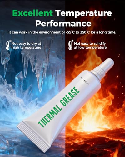Creality 3D Printer Thermal Grease, 350°C High-Temperature Resistant Paste, Excellent Thermal Conductivity, Non-Conductive, for 3D Printer Hotend/Nozzle, Suitable for All FDM 3D Printer (1 Pack) - style: High-temperature Thermal Grease