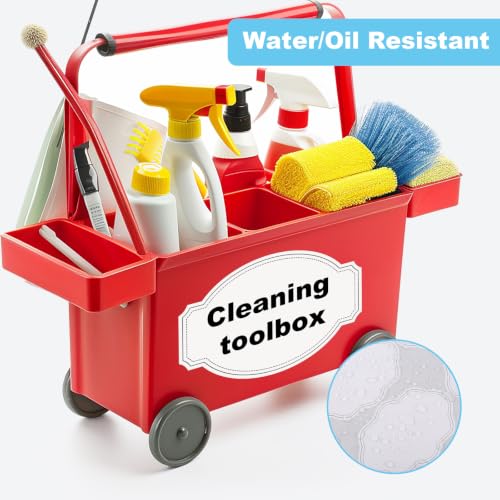8 Shapes Labels for Storage Bins, 160 Removable Label White with Black Edge - color: White With Black Edges