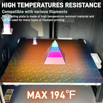 2026 Upgrade Double Sided Build Plate for Creality K2 Plus - color: Kaleidoscope + Starry Sky