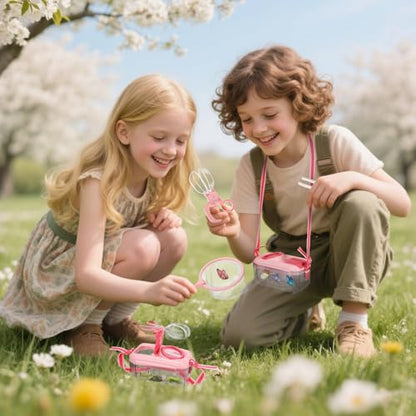 Biggun 2 Set Bug Catcher for Kids Ages 3-10 Explorer Toys Birthday Gift - color: Pink