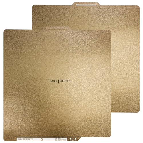 Upgraded 2 Packs Compatible with Bambu Lab X2D X1 X1C P1P P1S P2S A1 PEI Build Plate with Identification Code Double Sides Fine Powder Textured Flexible Removal Spring Steel Sheet, 257x257mm - size: 257x257mm, style: 2