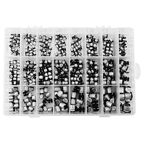 400pcs SMD Capacitor Kit 24 Values 1uF-1000uF for PCB Repair & DIY