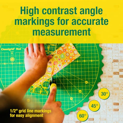 Omnigrid 360 Rotating Self-Healing Cutting Mat, 14 Inch - style: 14"