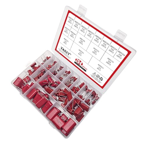 400V CBB Capacitor 154Pcs 10nF-4.7uF Film Metallized Capacitors Kits