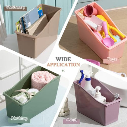 Geetery 12 Pcs Plastic Book Bins for Classroom, Terrazzo Color - color: Terrazzo Color