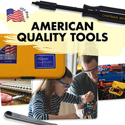 Chapman MFG 5575 Master Screwdriver Set - Includes Phillips, Metric, Slotted, SAE & Metric Hex Bits, Star Bits (for Torx Screws) - Complete Set Offers 51 USA Made Insert Bits & 300+ Combinations - size: 64 Piece - Yellow