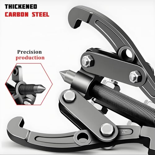 3 Jaw Car Inner Bearing Puller, Automotive Pilot Bearing Wheel Gear Puller with Reversible Jaws, Heavy Duty Vehicle Gear Extractor Pulley Tool Accessories, Universal Fit (6Inch) - size: 6Inch
