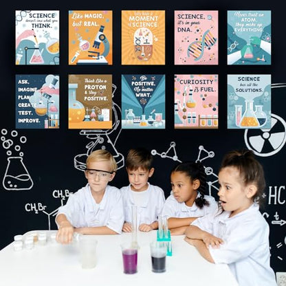 Zonon 10 Pcs Science Classroom Decor Science Bulletin Board, Energizing - style: Energizing