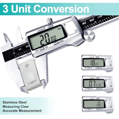 Kynup Digital Caliper, Caliper Measuring Tool, Micrometer, Full Turn Off - color: Black, size: 6 Inch