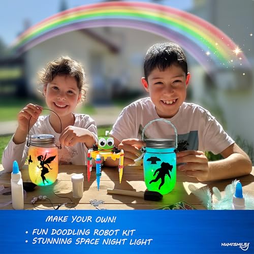 DIY STEM Toys Arts and Crafts for Boys, Space Night Light Kit for Kids 5-12 - color: Blue- Space
