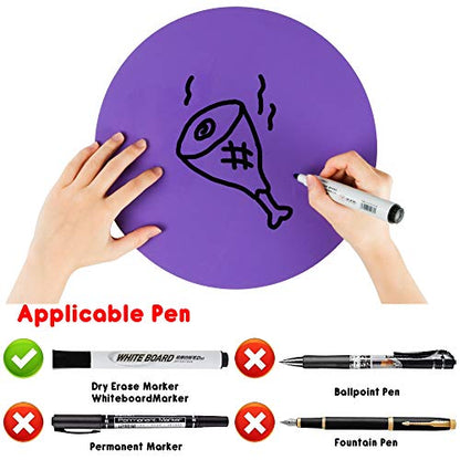 Dry Erase Dots, 20 Pcs 11" Colorful Circles Vinyl Stickers for Classroom