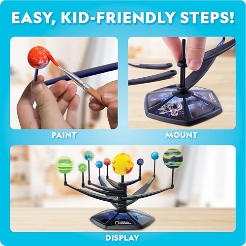 National Geographic Glow in the Dark Solar System Model for Kids Ages 8-12 - style: Solar System Model