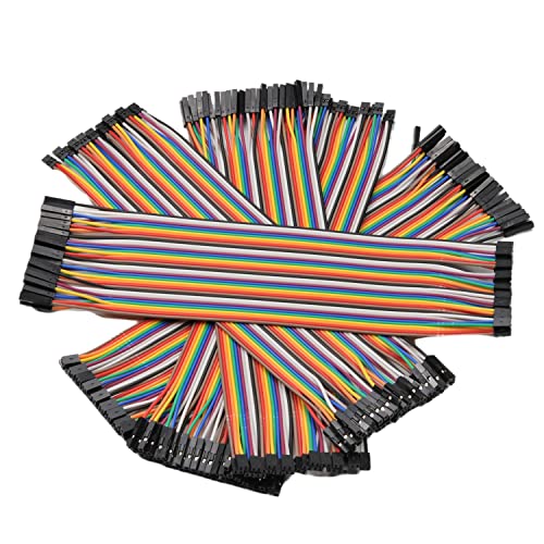 Fielect 3Pcs 40Pin Dupont Wires Female to Female Dupont Jumper Wires Breadboard Jumper Wires Colorful Ribbon Cables 2mm to 2.54 mm Pitch 20cm Long - color: F/F, size: 2.0mm/2.54mm 3PCS