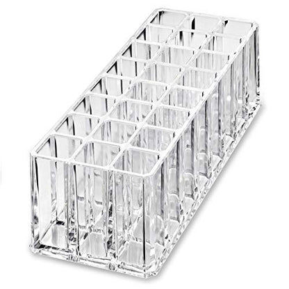 Acrylic Rollerball Perfume Organizer Beauty Scent Holder 24 Space Organization Refillable Container Tall Scented Oil Storage Display Case (2)