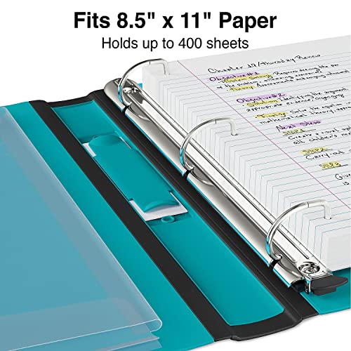 Staples Better Binder, 1.5-Inch D-Ring View, Teal, Holds 350 Sheets - color: Teal, size: 1.5-Inch