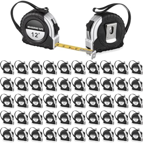Copkim 50 Pieces 12 Ft Tape Measure Retractable Bulk - color: Silver
