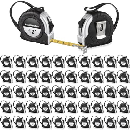 Copkim 50 Pieces 12 Ft Tape Measure Retractable Bulk - color: Silver
