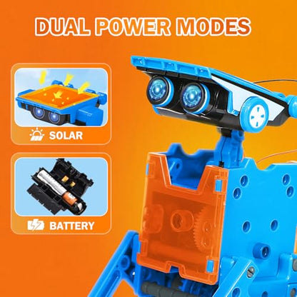 AESGOGO 12 in 1 STEM Solar Power Robot Kits Toys for Boys Age 8-13, Science Educational Robot Building Kit for Kids, DIY Experiment Set Birthday Gifts for 8 9 10 11 12 Years Old Boys Girls Teens - color: Blue