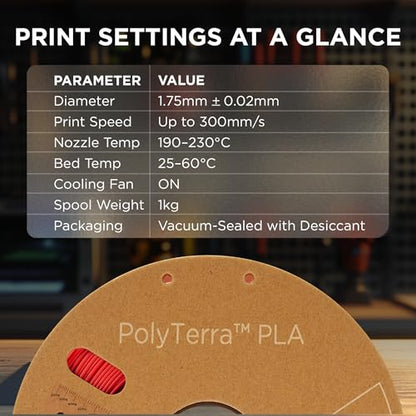 Polymaker Matte PLA Filament 1.75mm, 1kg, Lava Red - color: Matte Pla - 1.75mm Matte Lava Red (Hex Code: #Ed2f2e), size: 1kg