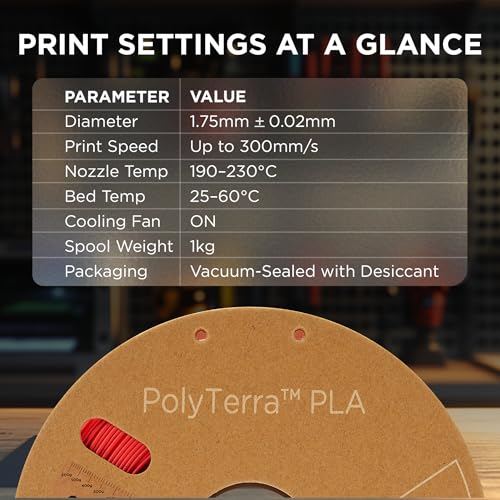 Polymaker Matte PLA Filament 1.75mm, 3kg, Lava Red - color: Matte Pla - 1.75mm Matte Lava Red (Hex Code: #Ed2f2e), size: 3kg