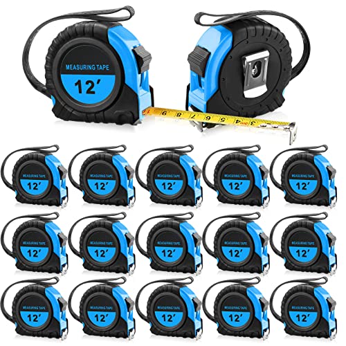 Xinnun 20 Pieces Tape Measure 12 ft, Easy Read Measuring Tape Bulk