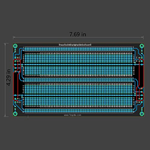 Treedix 1PC Large PCB Solderable BreadBoard Prototype Shield Board Double Sided Tinned Gold Plated Holes Compatible with Arduino Kit Raspberry Pi (Mode 6)