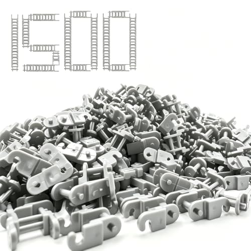 1500PCS Technical Chain Link Tread Compatible with legoes 3711 and Other Brands Build Custom Tracks Vehicles Tank Track(Grey) - color: Grey 1500pcs
