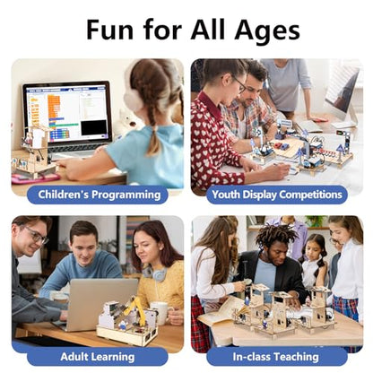 ACEBOTT IoT STEM Kit for Kids, Smart Factory Starter Kit for Arduino ESP32, Educational Science Kits Compatible with Arduino Scratch, STEM Toys for Kids Teens Adults 10+