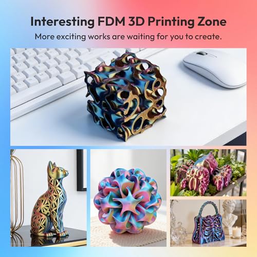 AMOLEN Silk PLA 3D Printer Filament, Shiny Silkverse 4 Colors in 1 Filament 1.75mm Multi Color from 4 Angles, 1kg Blue Yellow Red White - color: Quad Silk Blue/Yellow/Red/White