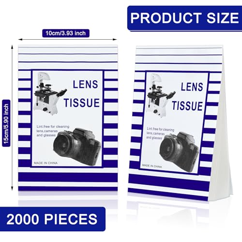 Outus 500 Pcs Lens Cleaning Paper with 2 Cloths Camera Optics Wipe Booklet